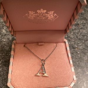 Juicy couture necklace silver “a”